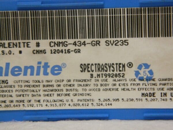 Valenite Carbide Insert CNMG434GR SV235 Qty 7 62503420