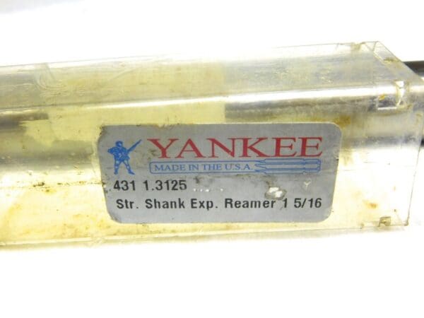 Yankee HSS Expansion Reamer 1-5/16” Str Flute 1” Shank RH 11-1/2” OAL 431-1.3125