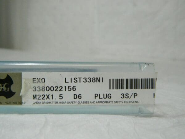 OSG Spiral Point Tap Powdered Metal RH M22x1.5 x 5-1/8" OAL D6 3FL 3380022156