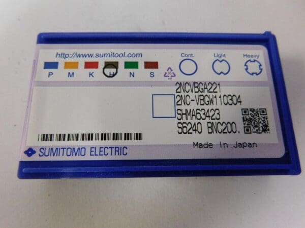 Sumitomo 2NC-VBGA221 Grade BNC200 PCBN Turning Insert 16DTDJB