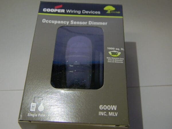 Cooper Wiring Devices 1,000 Sq Ft. Infrared Sensor Wall Switch OS106D1-BK