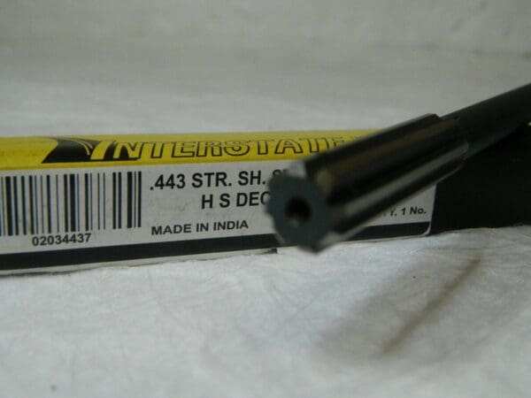 Interstate 0.443" High Speed Steel 8 Flute Chucking Reamer 02034437