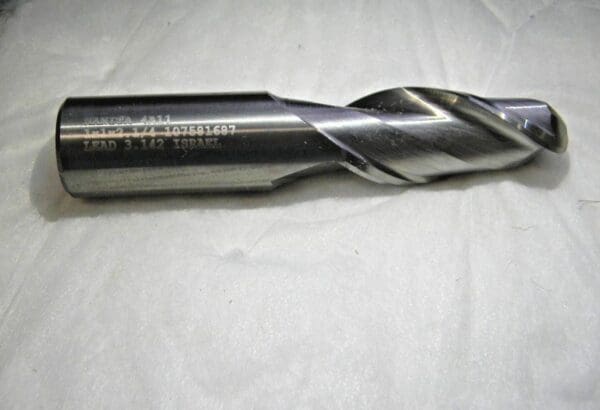 Hanita 1" x 1" x 2-1/4" x 5" 2 Flute Ball Nose Carbide End Mill 4A1125008