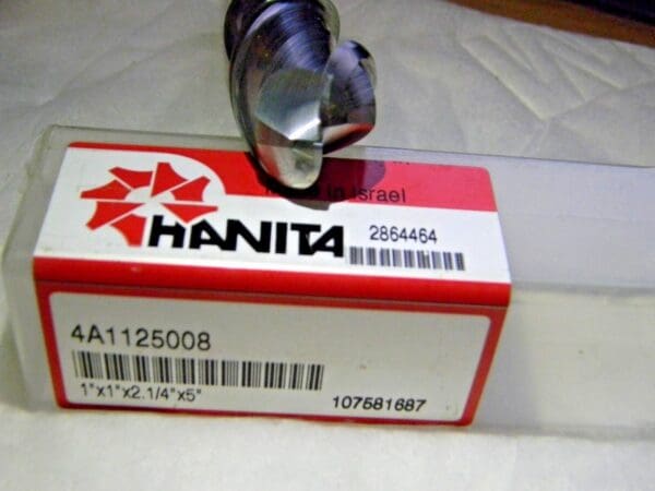 Hanita 1" x 1" x 2-1/4" x 5" 2 Flute Ball Nose Carbide End Mill 4A1125008