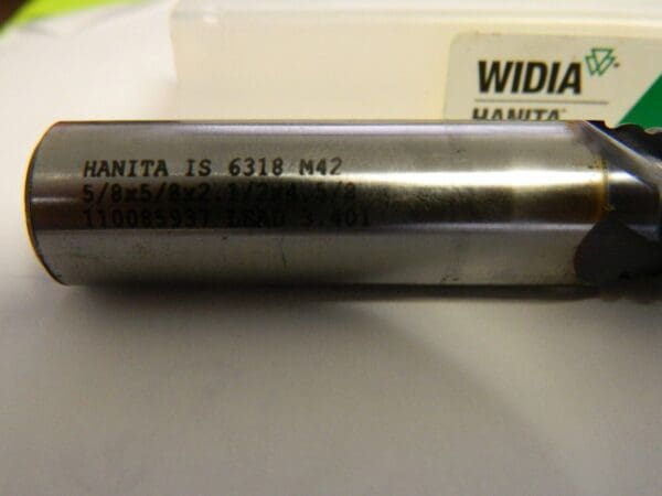 Widia Hanita 5/8" Diam 2-1/2" LOC 4 FlCobalt Roughing Ball EndMill TC631816006