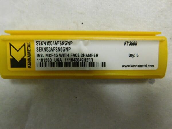 Kennametal Ceramic Milling Insert SEKN53AFSN6GNP Grade KY3500 Qty 5 1181283