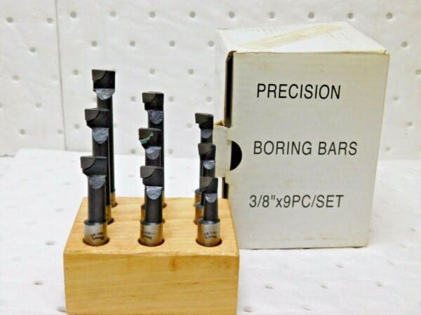 Interstate 9 Piece Boring Bar Set 3/8" Shank Diam 2" to 3-15/16" OAL 20291375