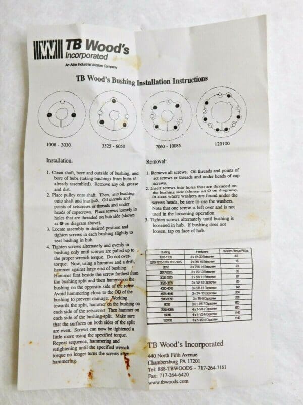 TB Woods Bushing 4-1/8" Diam 5040