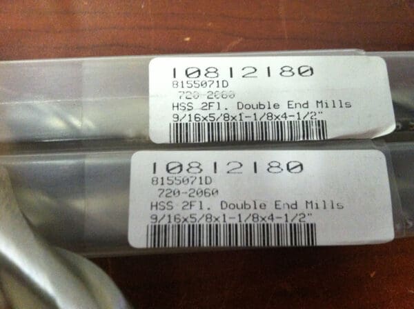 MHC Double End Mill 9/16" x 5/8" x 1-1/8" x 4-1/2" 2F UC HSS 720-2060