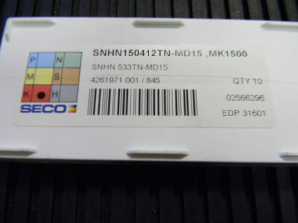 Seco SNHN533TN-MD15 MK1500 Milling Inserts Qty 10 31601