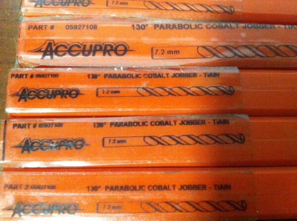 Accupro 7.2mmX2-23/32" Cobalt TiAlN Split Point Parabolic Drills Qty10 05927108