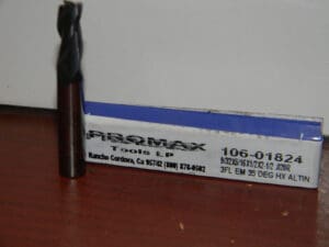 ProMax #106-01824 9/32" x 5/16" x 1/2" x 2-1/2" 3F Carbide AlTiN HH End Mill