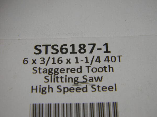 Moon Staggered Tooth Side Chip Saw 6" x 3/16" x 1-1/4" HSS STS6187-1