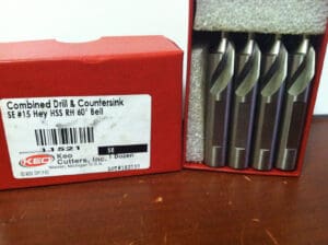 Keo Combined Drill/Countersinks #15 HSS RH 60° Bell Single End QTY 12 11521