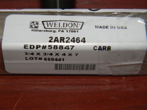 Weldon Carbide High Perform Jobber Drill 3/4" x 3/4" x 4" x 7" 2F 2AR2464