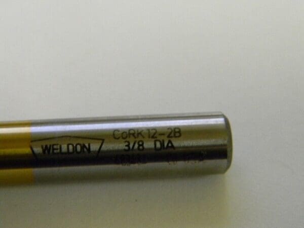 Weldon CORKT12-2B 3/8" x 3/8" x 1-1/2" x 3-1/4" 4F HSS TiN BN End Mills QTY 2