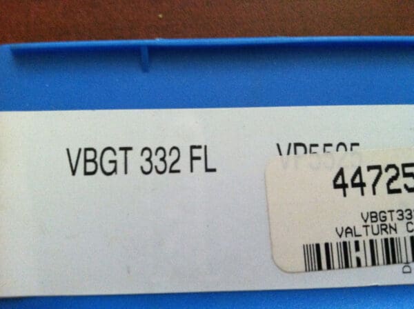 Valenite ValTURN Carbide Turning Inserts VBGT332FL Grade VP5525 Qty 10 22412