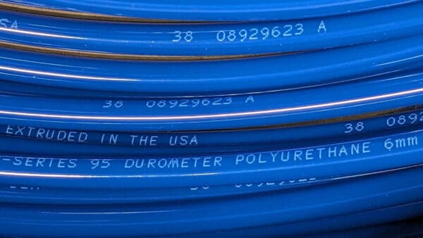 Parker Flexible Polyurethane Blue Tubing 6mm OD X 100 Ft Long 95UM-6x1-BLU-0100