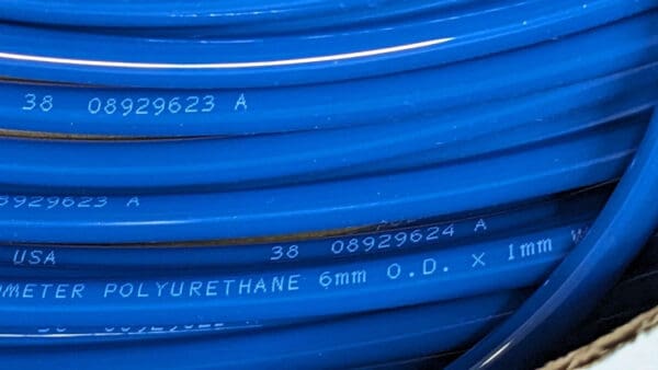 Parker Flexible Polyurethane Blue Tubing 6mm OD X 100 Ft Long 95UM-6x1-BLU-0100