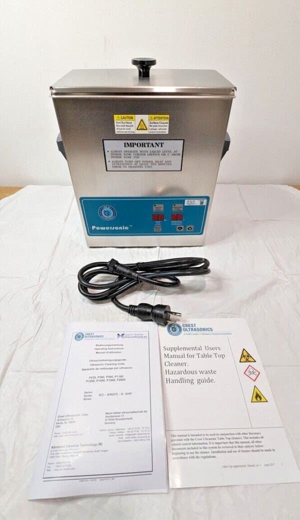 Crest Ultrasonics Powersonic Benchtop Cleaner Tank 115V 3.4A P360HT PARTS/REPAIR