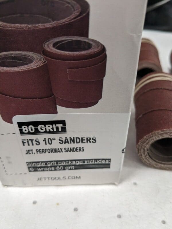 Jet 10" Ready-to-Wrap Sandpaper, 80 Grit (6-Pack) 60-1080