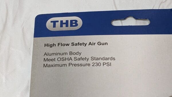 THB Air Guns w/High Flow Safety Nozzle Aluminum Body 230 Max PSI QTY 2 68158534