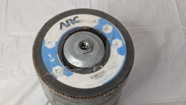 Arc Abrasives Flap Discs ZA Type 29 7" X 5/8"-11 80G 8600 Max RPM QTY 10 10856AF