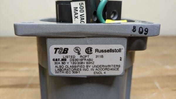 T&B Russelstoll DS3516FRAB Hazardous Locaction Plug Receptacle GN JB RCP