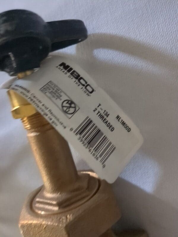 NIBCO Gate Valve: Rising Stem, 2" Pipe, Threaded, Bronze NL1M00D