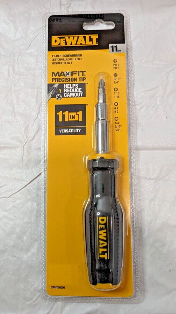 4 PACK DeWALT MaxFit 11-in- Multi Bit Screwdrivers DWHT68000