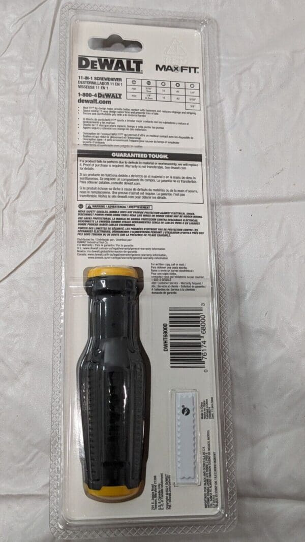 4 PACK DeWALT MaxFit 11-in- Multi Bit Screwdrivers DWHT68000