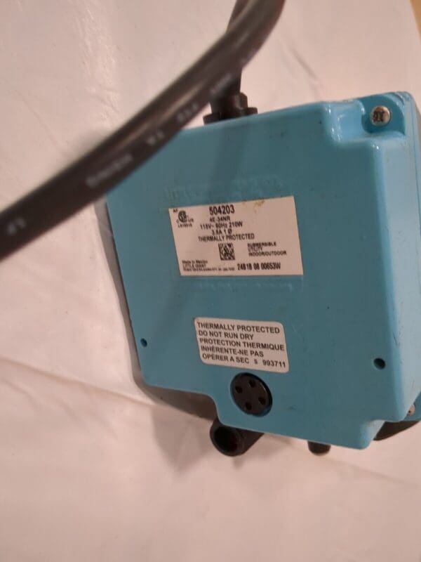 LITTLE GIANT PUMPS USED Submersible Pump: 3.5 Amp Rating 504203