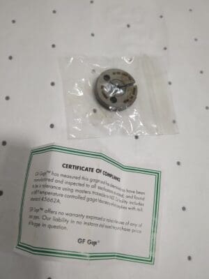 GF GAGE Threaded Ring Gage: #10-24 Thread, Class 2A, No Go R0190242ANK