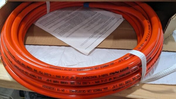 Parker Parflex Thermoplastic Hydraulic Hose Orange 3/8"ID 4000PSI 50FT 528N-6