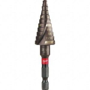 MILWAUKEE TOOL Step Drill Bit: 3/16 to 3/4" Dia 10 Hole Sizes 48-89-9243