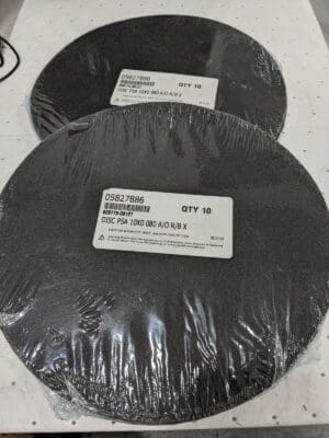 PSA Disc: 10" Disc Dia, 80 Grit, Aluminum Oxide Qty 20 809775-08127