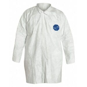 DUPONT Lab Coat: Non-Hazardous Light Liquid Splash Sz 2X Qty 30 TY210SWH3X003000