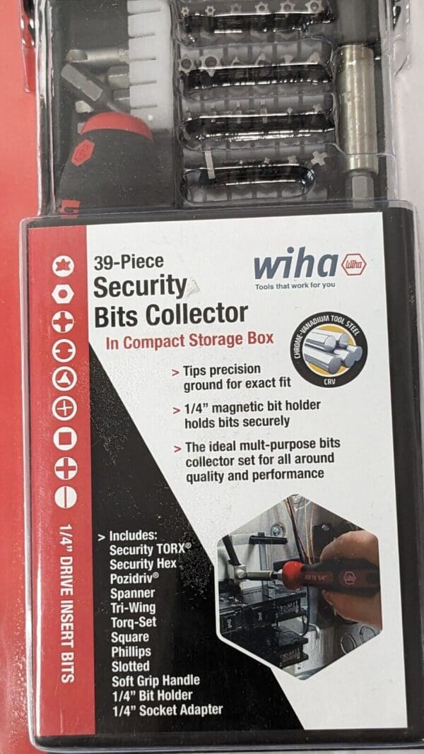 Wiha 39 Piece Bits Colletor Security Bit Set 71990