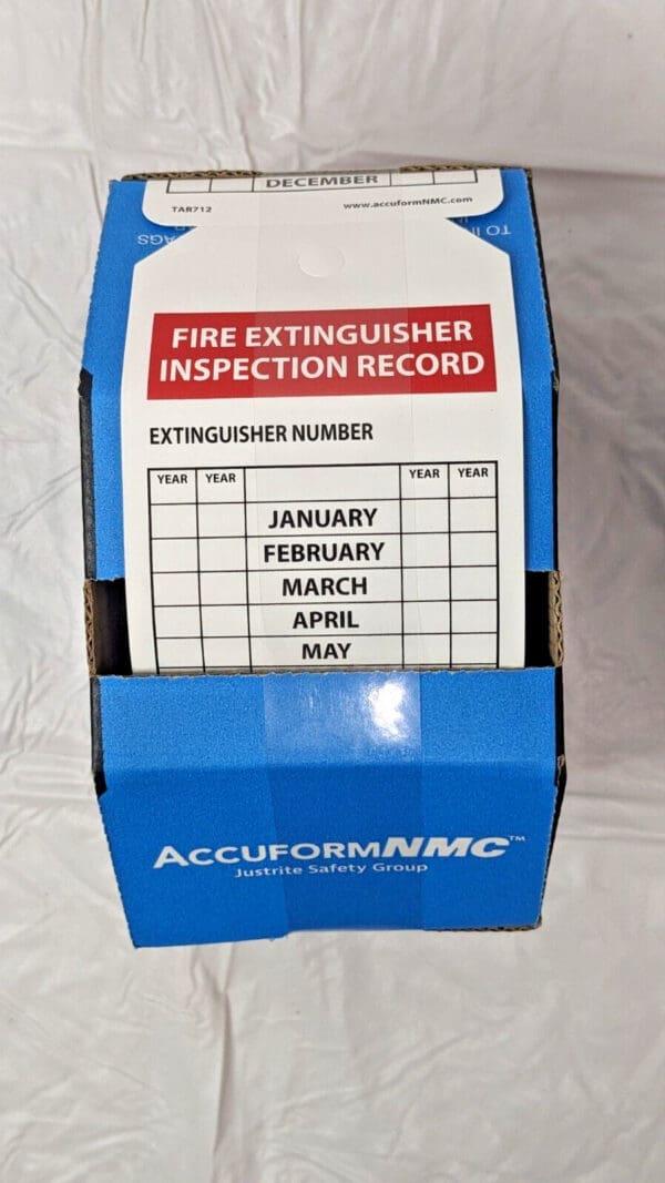 AccuformNMC Fire Extinguisher PF-Cardstock Tags 6.25"L X 3"W Roll of 100 TAR712