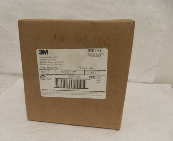 3M Cloth Spiral Band 341D Grade P180 Box of 100 7100047021