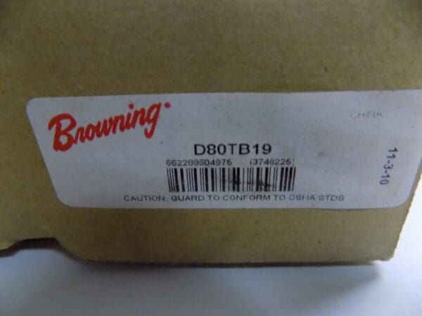 Browning 80 Pitch 19 Teeth Roller Chain Sprocket 2 Strand Taper Bore D80TB19