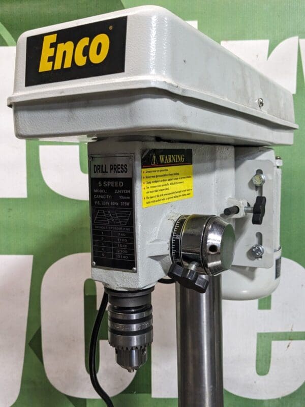 Enco Bench Drill Press 13mm Capacity 5-Speed 740 - 3140 RPM 1/2 HP 115v