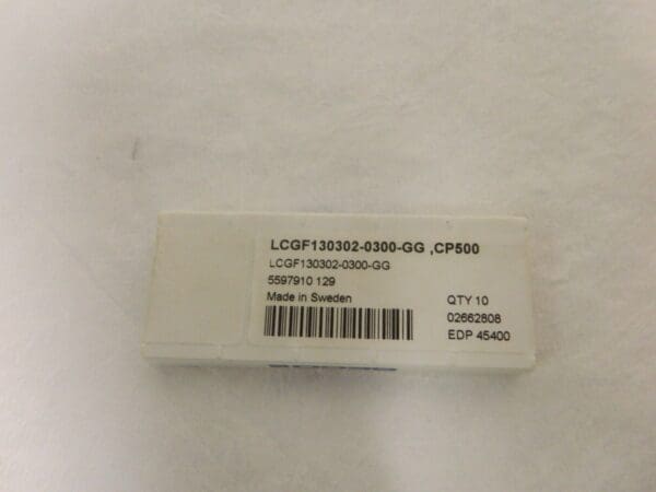 Seco LCGF130302-0300-GG CP500 Carbide Turning Insert Box of 10 02662808