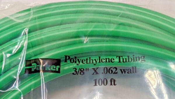 Parker Green Polyethylene Tubing 3/8" X .062 Wall 125PSI QTY 100 Ft E-64-G-0100