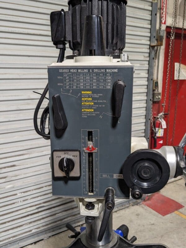 Vectrax Geared Head Mill Drill Machine 20-7/16" Swing 65 - 1550 RPM 220v 3 Ph.