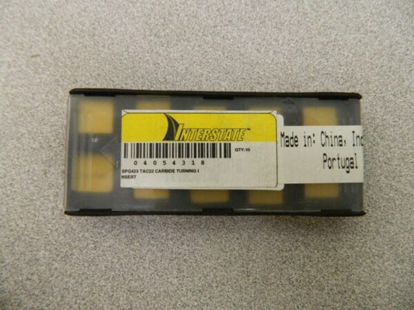 Interstate Turning Insert: SPG423 TAC22, Carbide 04054318