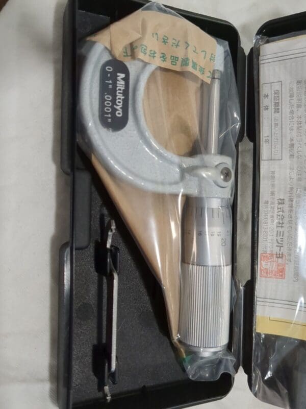 MITUTOYO Mechanical Outside Micrometer: 1" Range, 0.0001" Graduation 103-135CAL