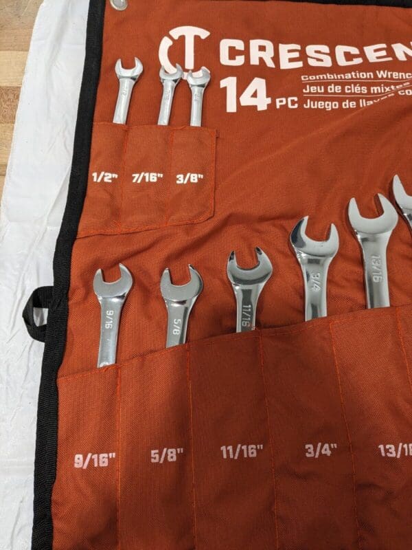 CRESCENT Combination Wrench Set: 14 Pc, 3/8" - 1-1/4" CCWS4-05