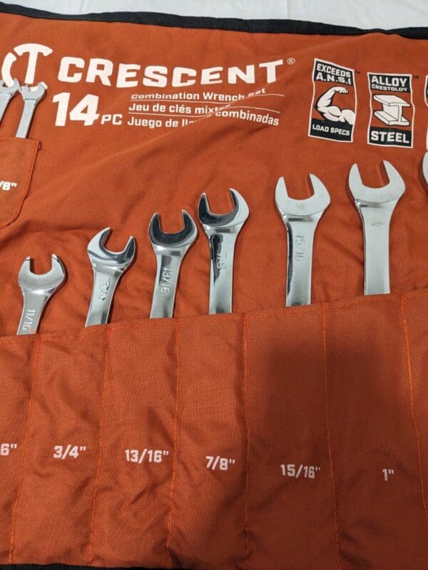 CRESCENT Combination Wrench Set: 14 Pc, 3/8" - 1-1/4" CCWS4-05