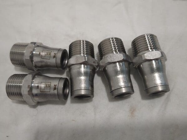 parker 5pc Push-to-Connect Tube Connector, 3/8" OD 3805 60 18